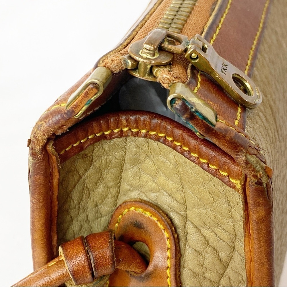 Vintage 80/90s Y2K Dooney & Bourke Leather Calfskin Mini Zip Top Cross Body Bag - Picture 11 of 16